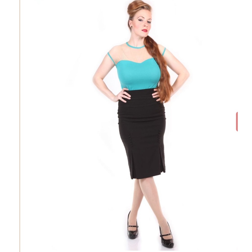Bettie Page by Tatyana Black Stretch Pencil Skirt